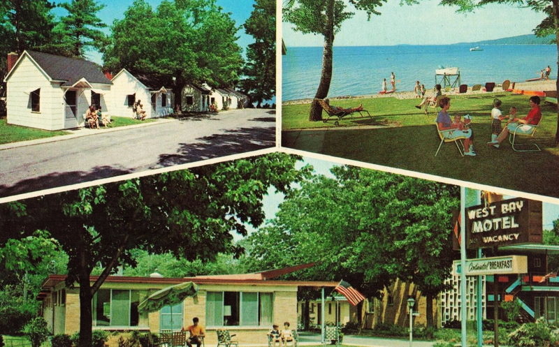 West Bay Motel - Vintage Postcard